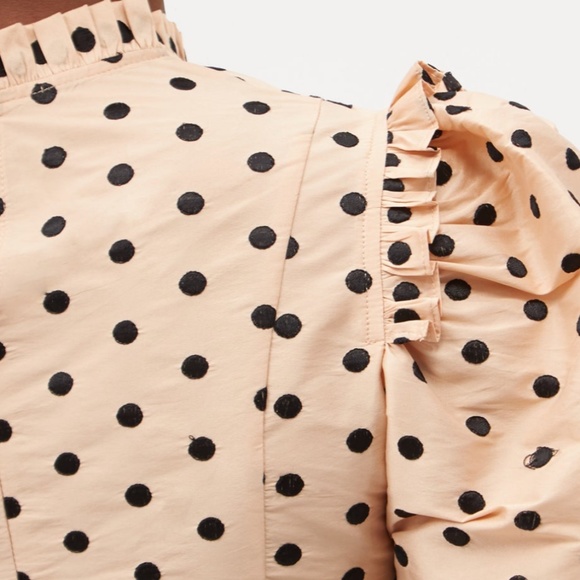 NEW Batsheva Beige Silk Crop Top - Picture 5 of 10